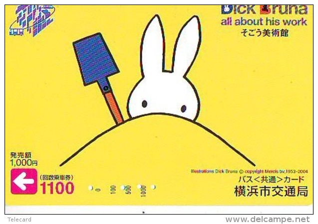 Télécarte Japon NIJNTJE * MIFFY * DICK BRUNA (158) RABBIT * LAPIN * KANINCHEN * KONIJN*  PHONECARD JAPAN * TELEFONKARTE - BD