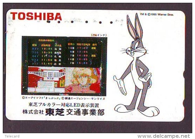 Télécarte Japon * CARTOON * BUGS BUNNY (184) MEIJI * RABBIT * LAPIN * KANINCHEN * KONIJN PHONECARD JAPAN * TELEFONKARTE - BD