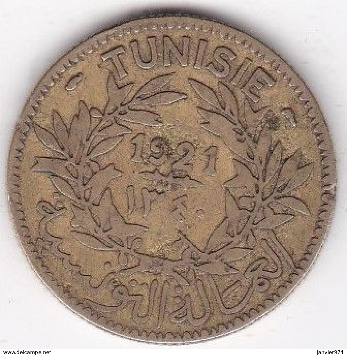 Protectorat Français Bon Pour 2 Francs 1921 / 1340, En Bronze Aluminium, Lec# 292 - Tunisie