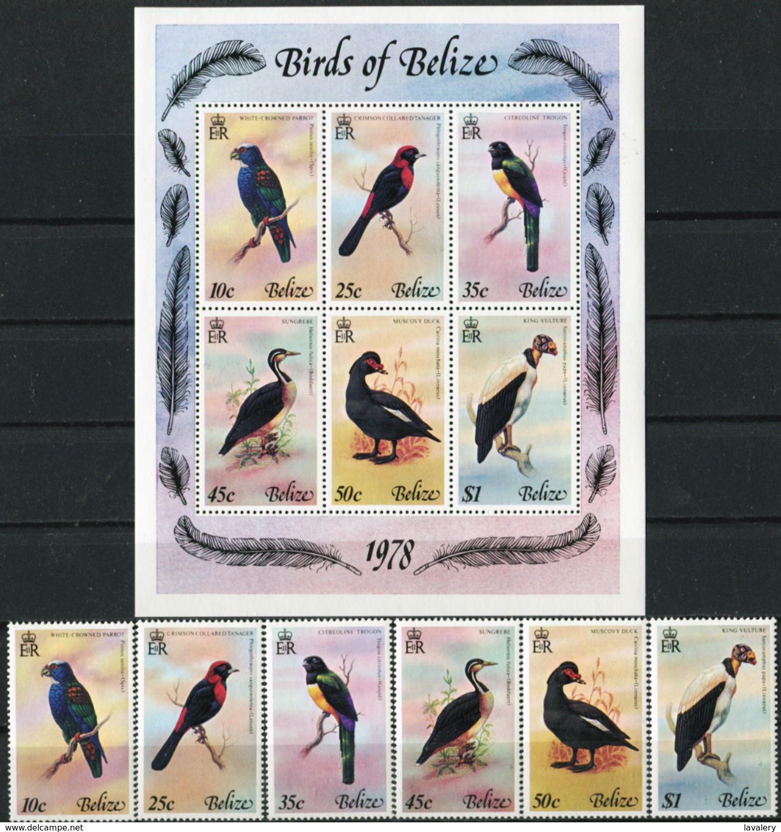 BELIZE 1978 Birds Of Belize Turkey Animals Fauna MNH - Other & Unclassified