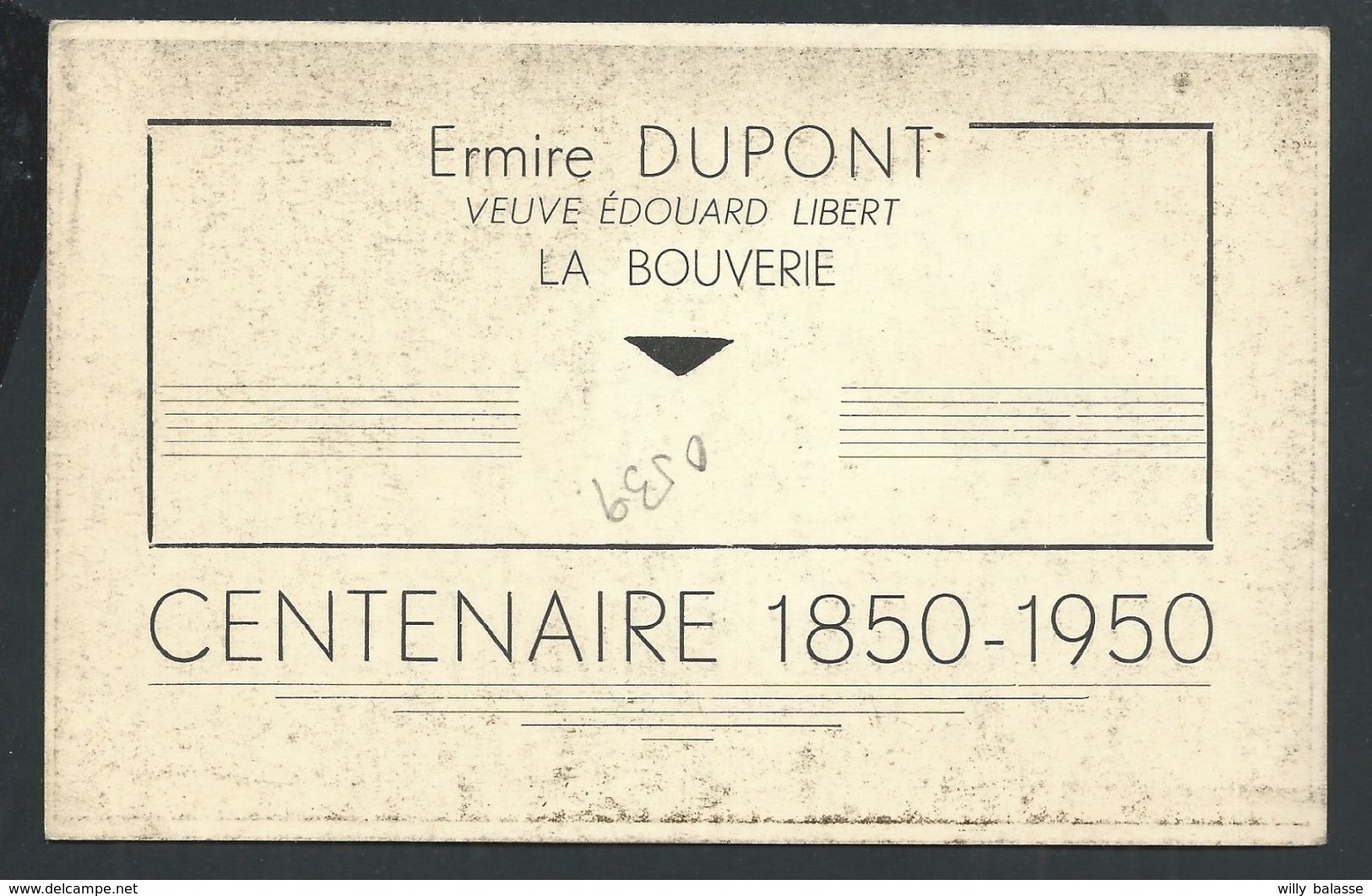 +++ CPA - LA BOUVERIE - Ermire Dupont Veuve Edouard Libert - Centenaire 1850 - 1950   // - Frameries