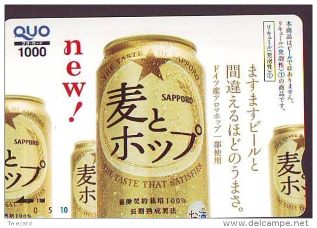 CARTE PREPAYEE JAPON * BIERE (1077) * BEER * KARTE * PREPAID CARD JAPAN * BIERE * CERVEZA * SAPPORO - Advertising