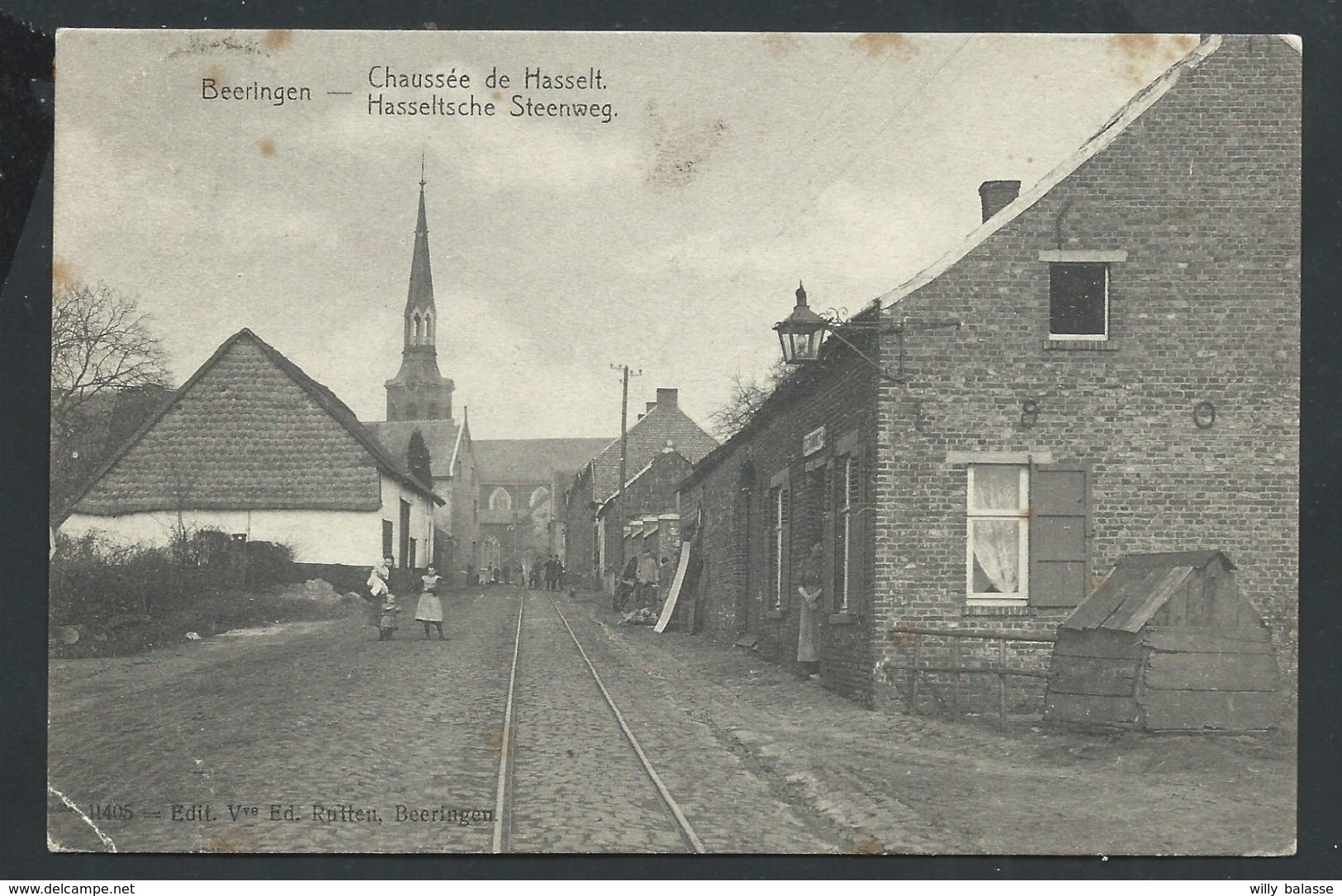 +++ CPA - BERINGEN - BEERINGEN - Chaussée De Hasselt - Hasseltsche Steenweg - Estaminet  // - Beringen