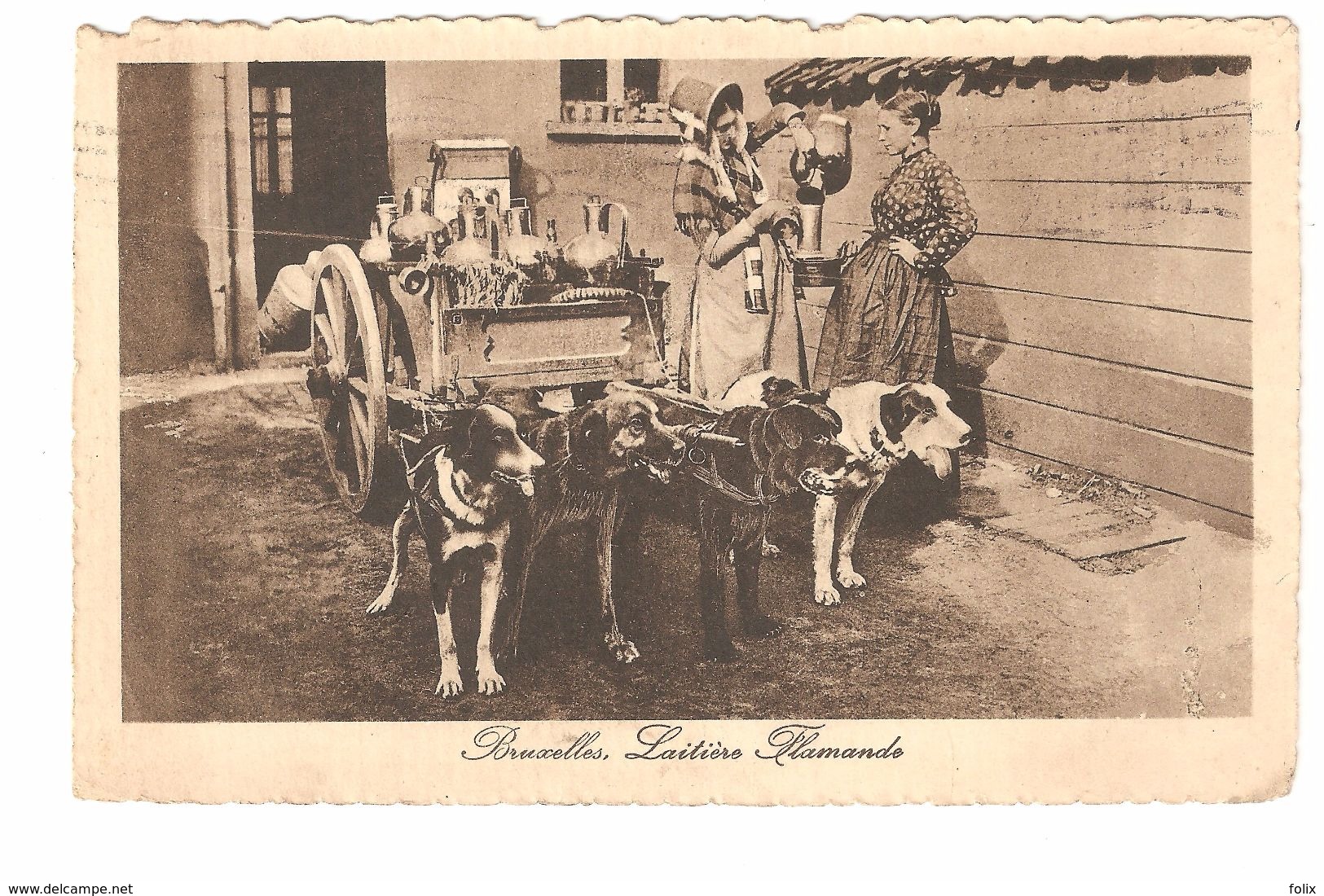 Brussel / Bruxelles - Laitière Flamande - Hondenkar / Attelage De Chien / Dog Cart / Hundewagen - Straßenhandel Und Kleingewerbe