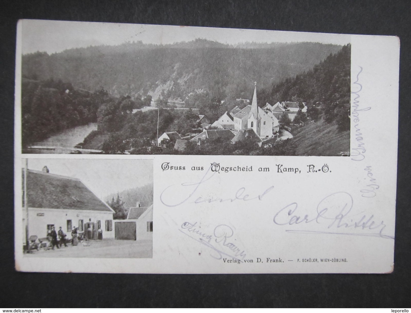 AK WEGSCHEID Am Kamp PÖLLA B. Zwettl Posthilfstelle Postablage 1900 // D*27586 - Zwettl