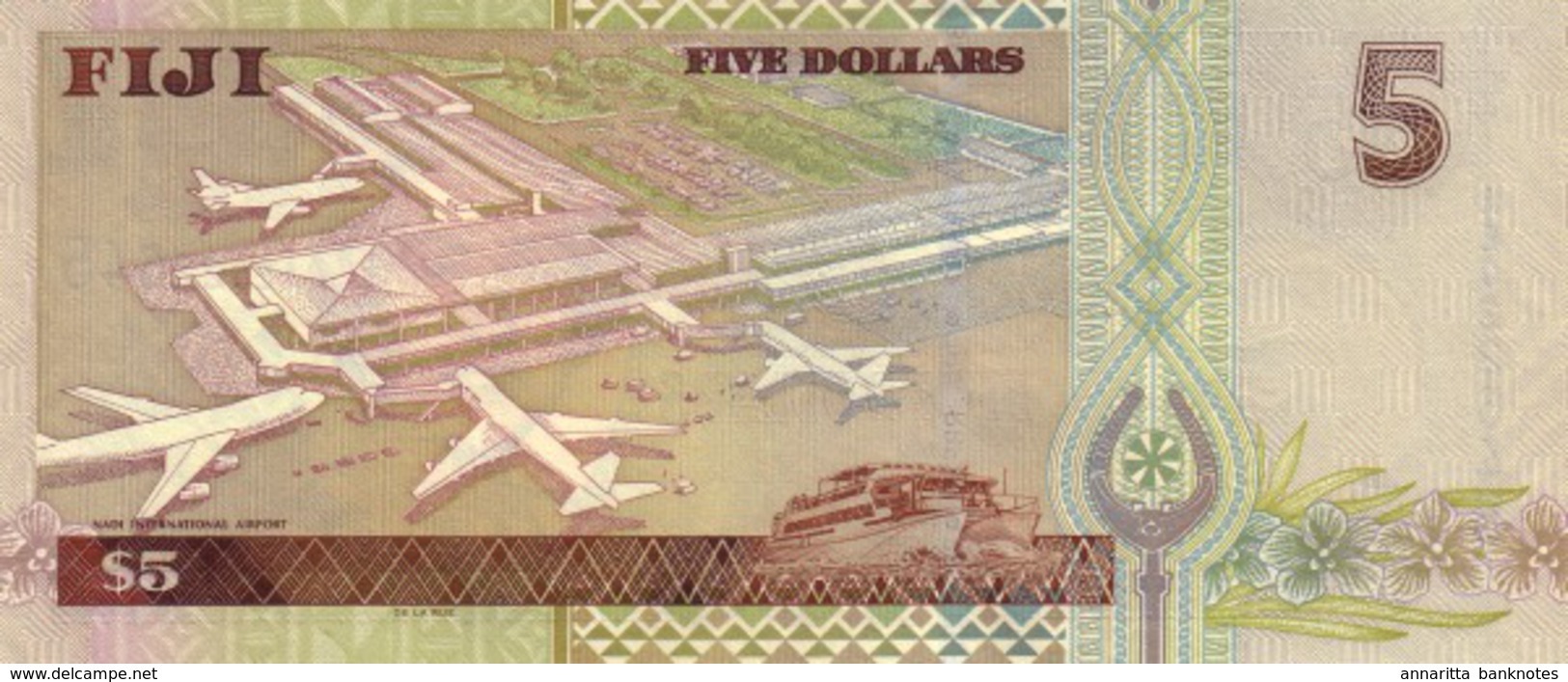 FIJI 5 DOLLARS ND (2002) P-105 UNC  [FJ516a] - Fiji
