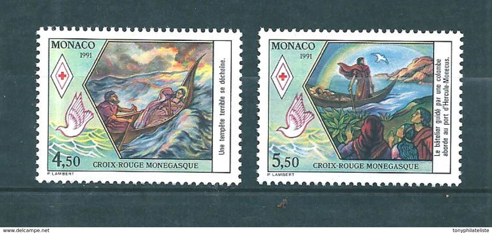 Monaco Timbres Neuf ** De 1991 Croix Rouge  N°1797 Et 1798 Neufs ** Parfait - Neufs