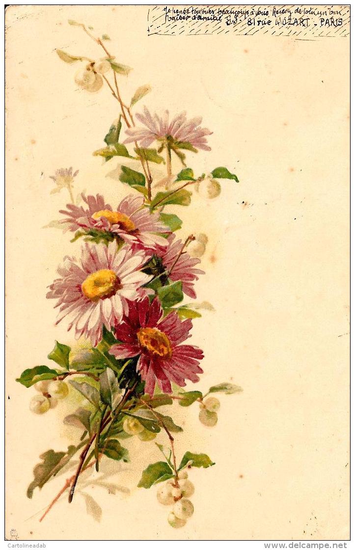 [DC10792] CPA - FIORI - MARGHERITE - Viaggiata - Old Postcard - Fiori