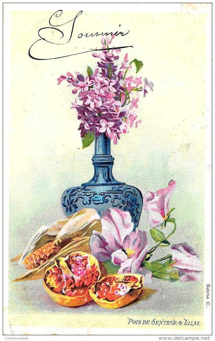 [DC10795] CPA - FIORI - Viaggiata 1904 - Old Postcard - Fiori