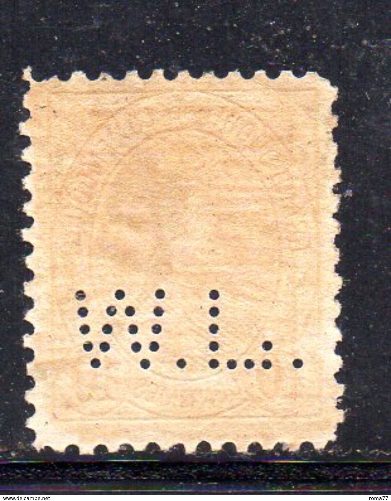 T428  - LUSSEMBURGO  PERFIN PERFINS , 10 Cent.  Usato - 1891 Adolphe Voorzijde