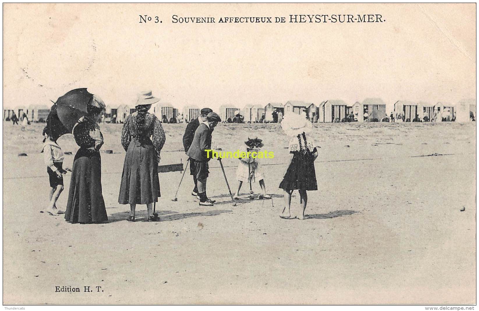 CPA HEIST HEYST SUR MER  SOUVENIR AFFECTUEUX DE JEU DE BOULE SPORT CROCKET - Heist