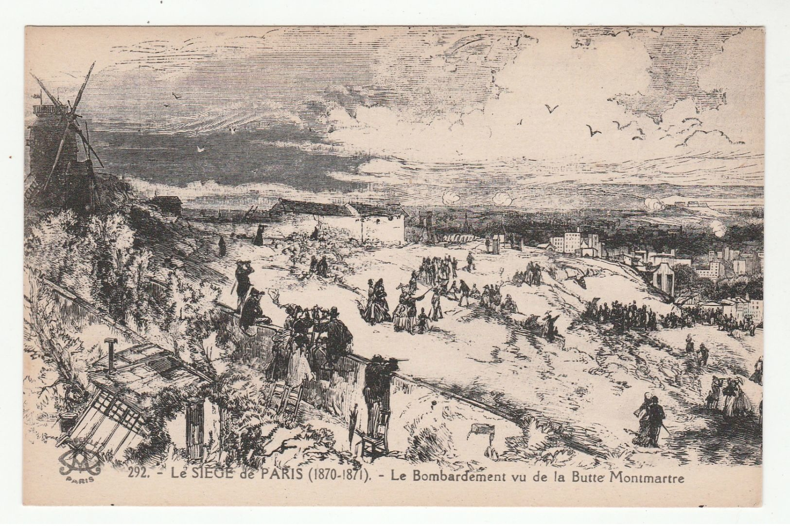 *c* Le SIEGE De PARIS (1870-1871) - Le Bombardement Vu De La Butte Montmartre - Arrondissement: 18