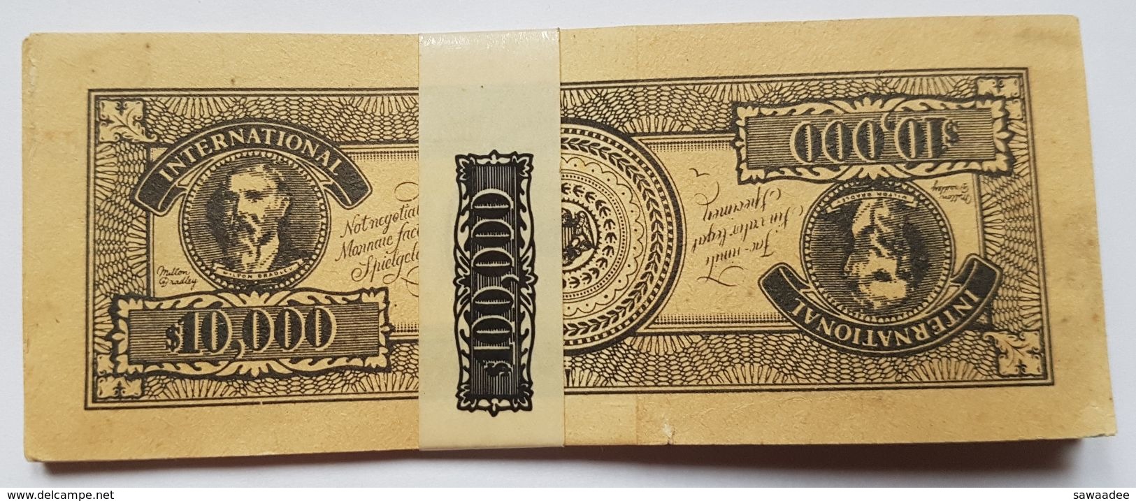 BILLET DE JEU - SPIELGELD - LIASSE DE 10 BILLETS DE 10000 $ - Fiktive & Specimen