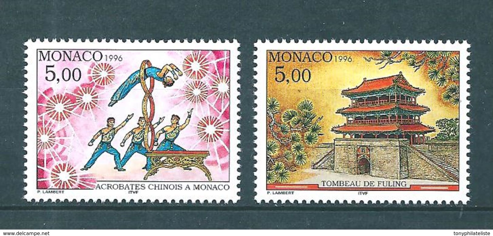 Monaco Timbres  De 1996  N°2039 Et 2040    Neufs ** Parfait Prix De La Poste - Neufs