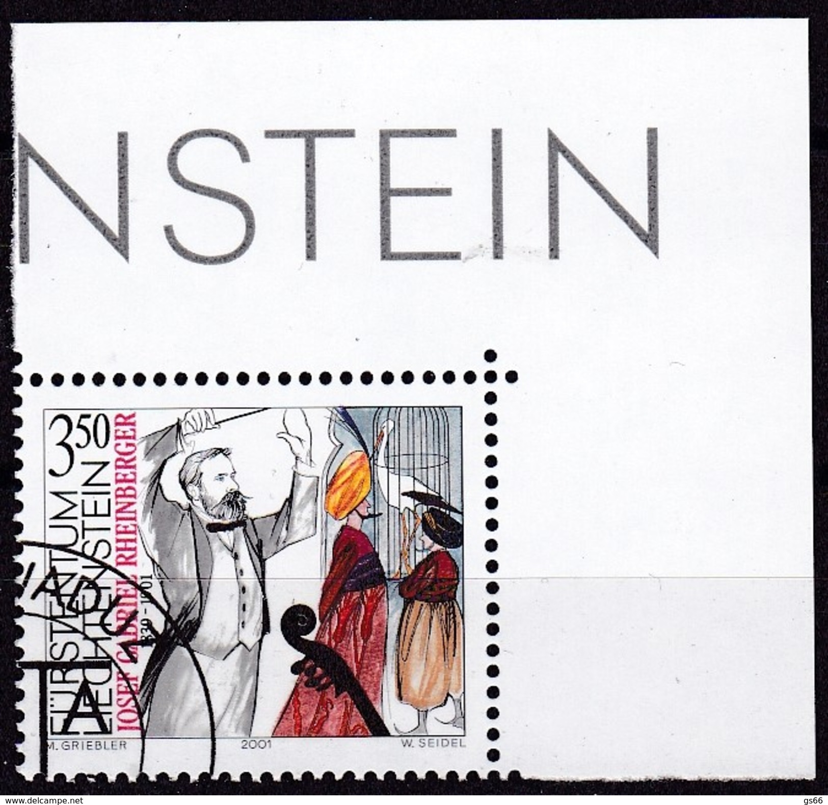 Liechtenstein, 2001, Mi.1274,  Von Rheinberger. USED FIRST DAY Oo - Used Stamps