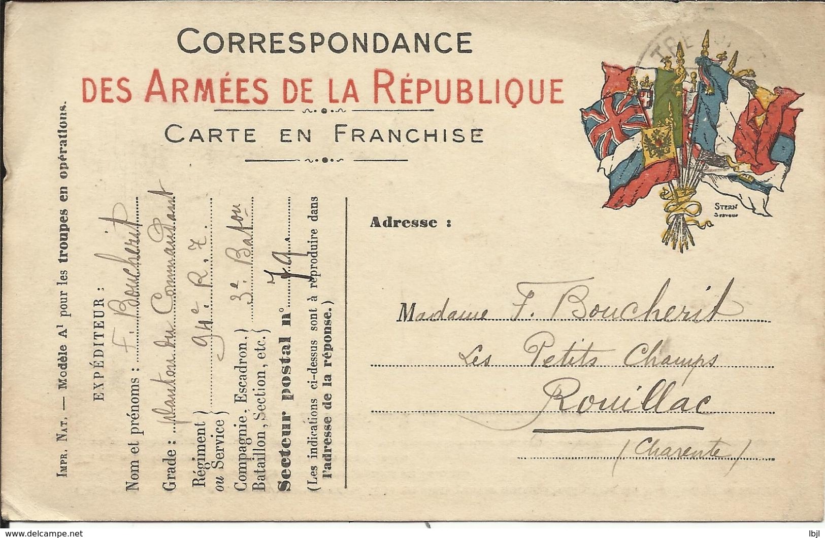 Correspondance Des Armées De La République , 1915 - War 1914-18