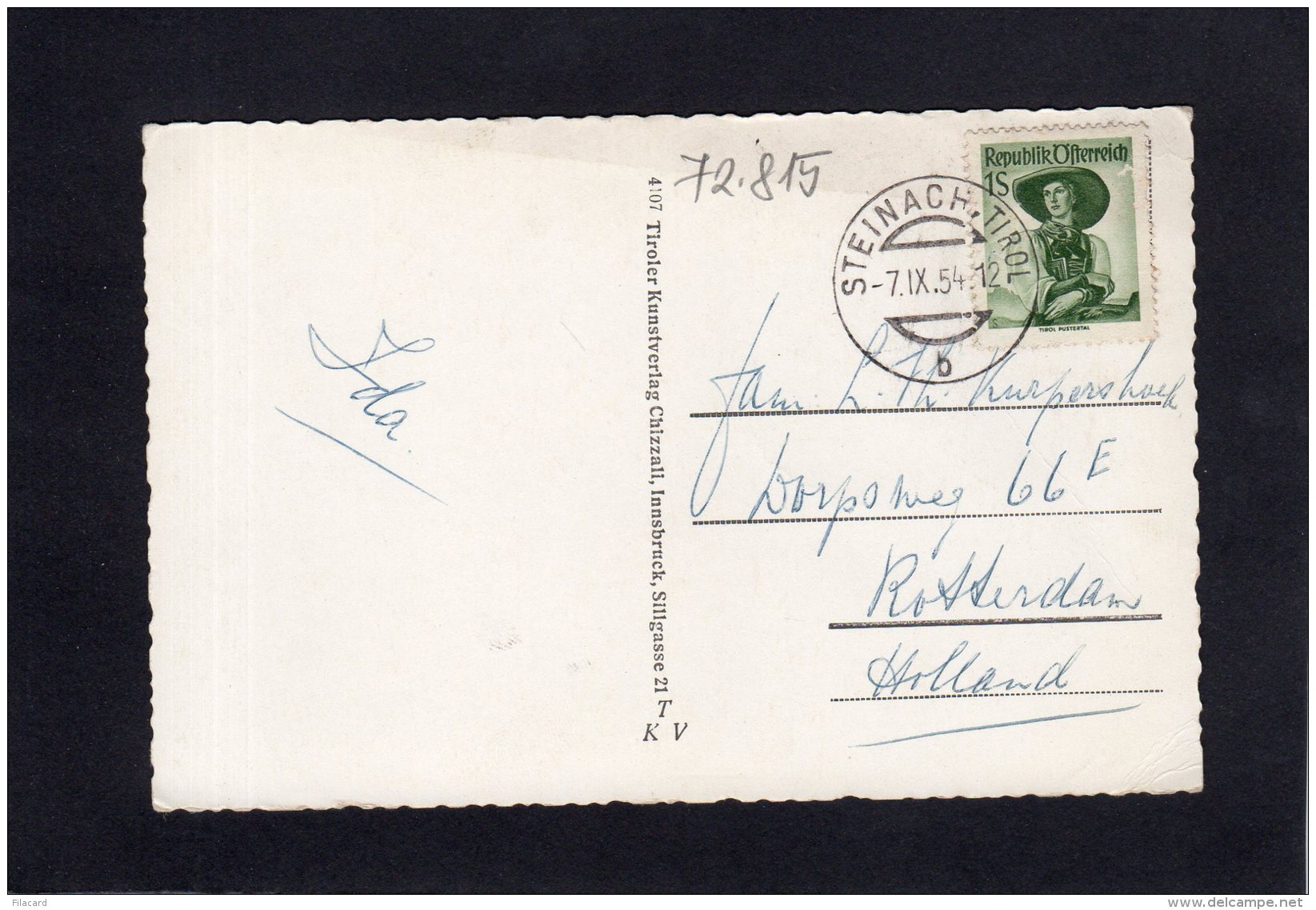 72815     Austria,   Steinach Am  Brener Gegen Das  Gschnitztal,  VG  1954 - Steinach Am Brenner