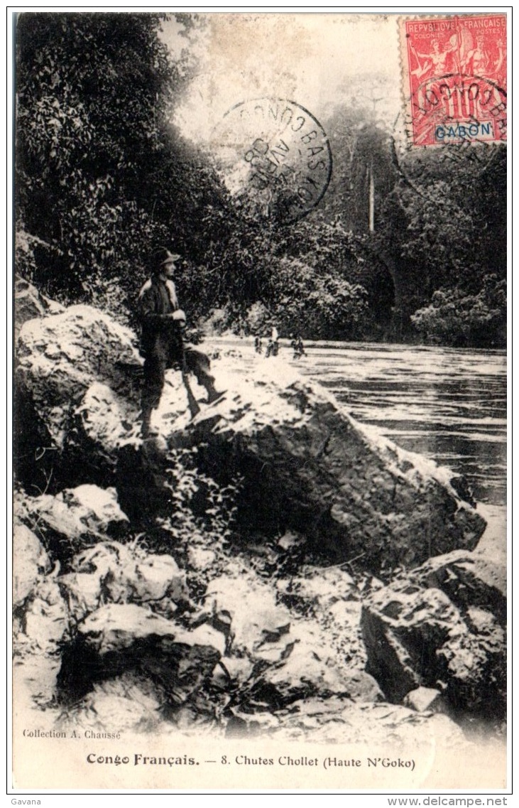 CONGO FRANCAIS Et Dépendances - Chutes Chollet  (Recto/Verso) - Congo Français