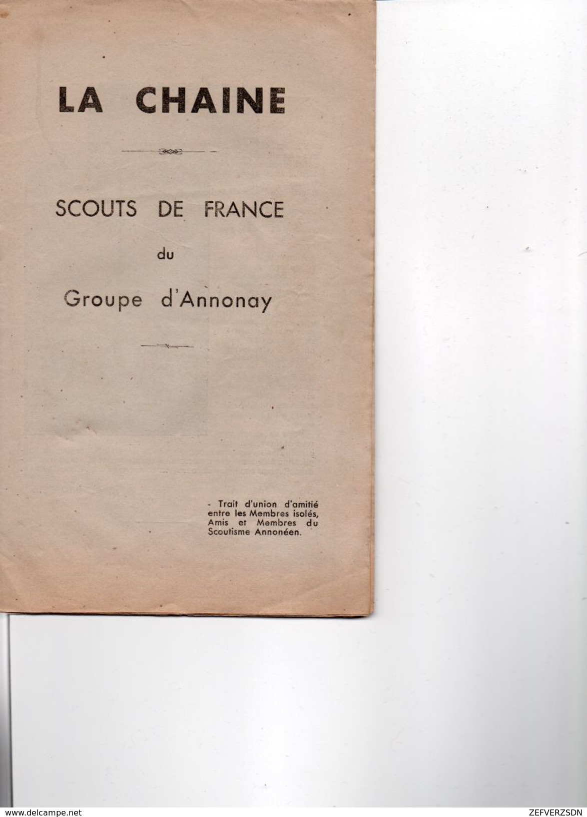 07 ARDECHE PROGRAMME  SCOUTS DE FRANCE  ANNONAY   VIVARAIS - Programmes