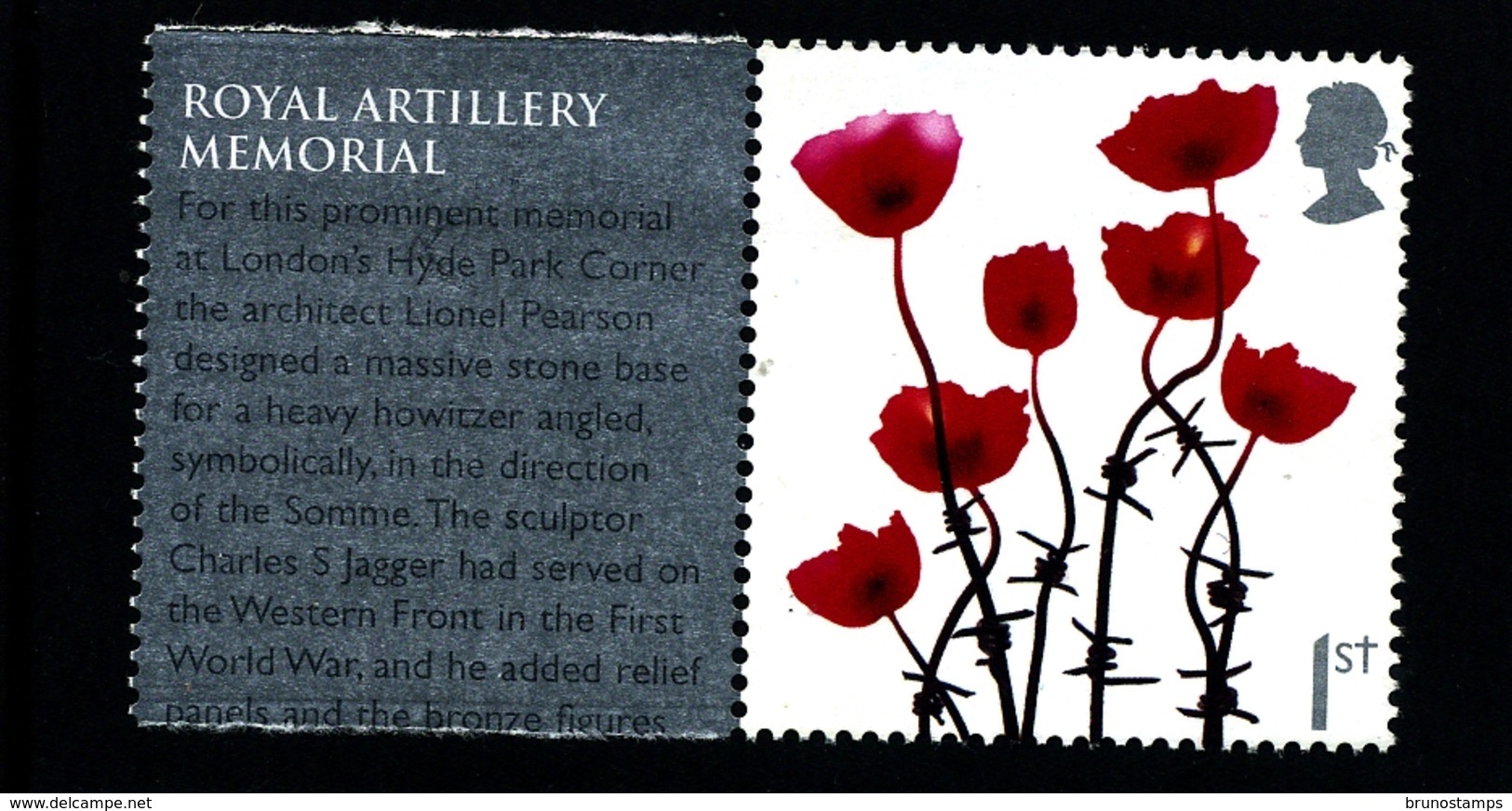 GREAT BRITAIN - 2006  1st  CLASS POPPIES  LITHO   EX SMILERS   MINT NH - Nuovi