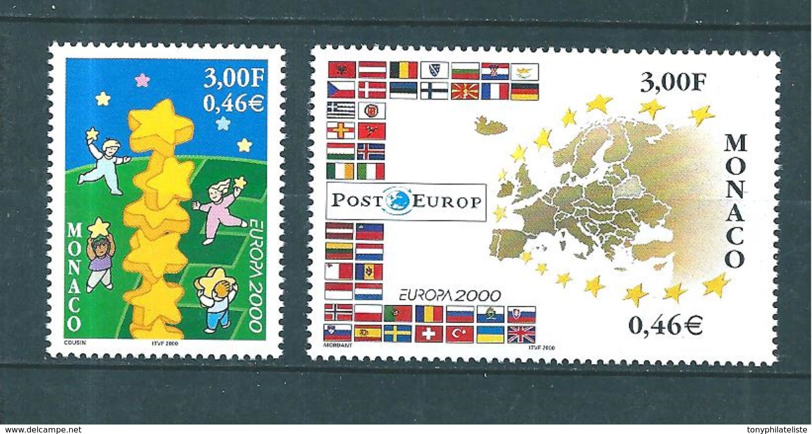 Monaco Timbres  De 2000  N°2248  Et 2249   Neufs ** Parfait - Neufs