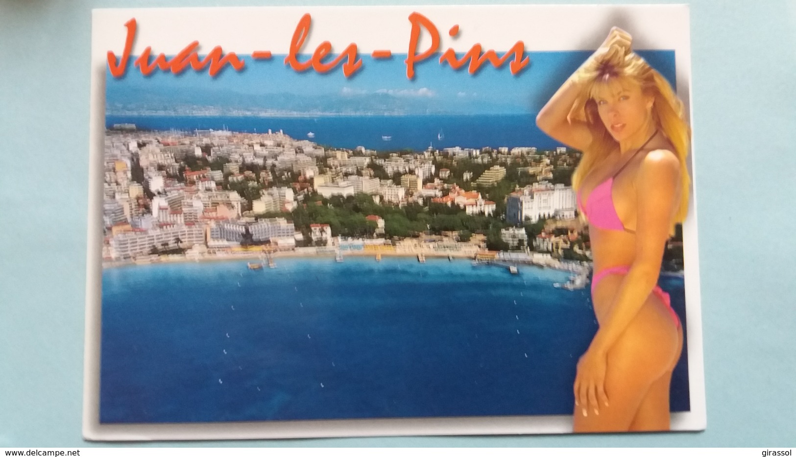 CPM PIN UP COTE D AZUR JUAN LES PINS VUE AERIENNE - Pin-Ups