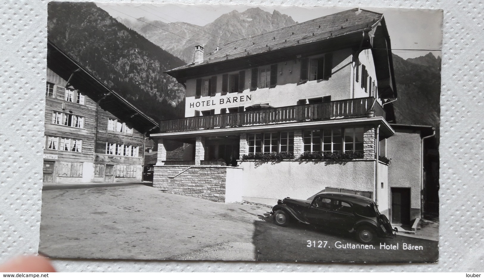 CPA Suisse GUTTANNEN Hôtel BÄREN 1954 Voiture Ancienne - Guttannen