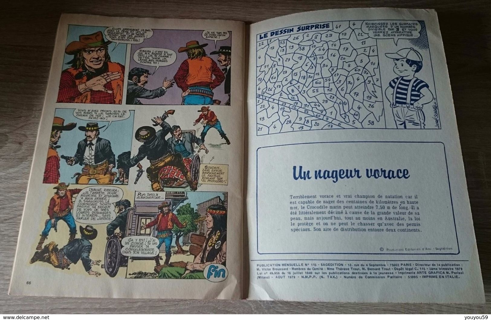 REVUE BD BANDE DESSINEE MENSUEL RINTINTIN ET RUSTY N°115 1979 SAGEDITION - Rintintin