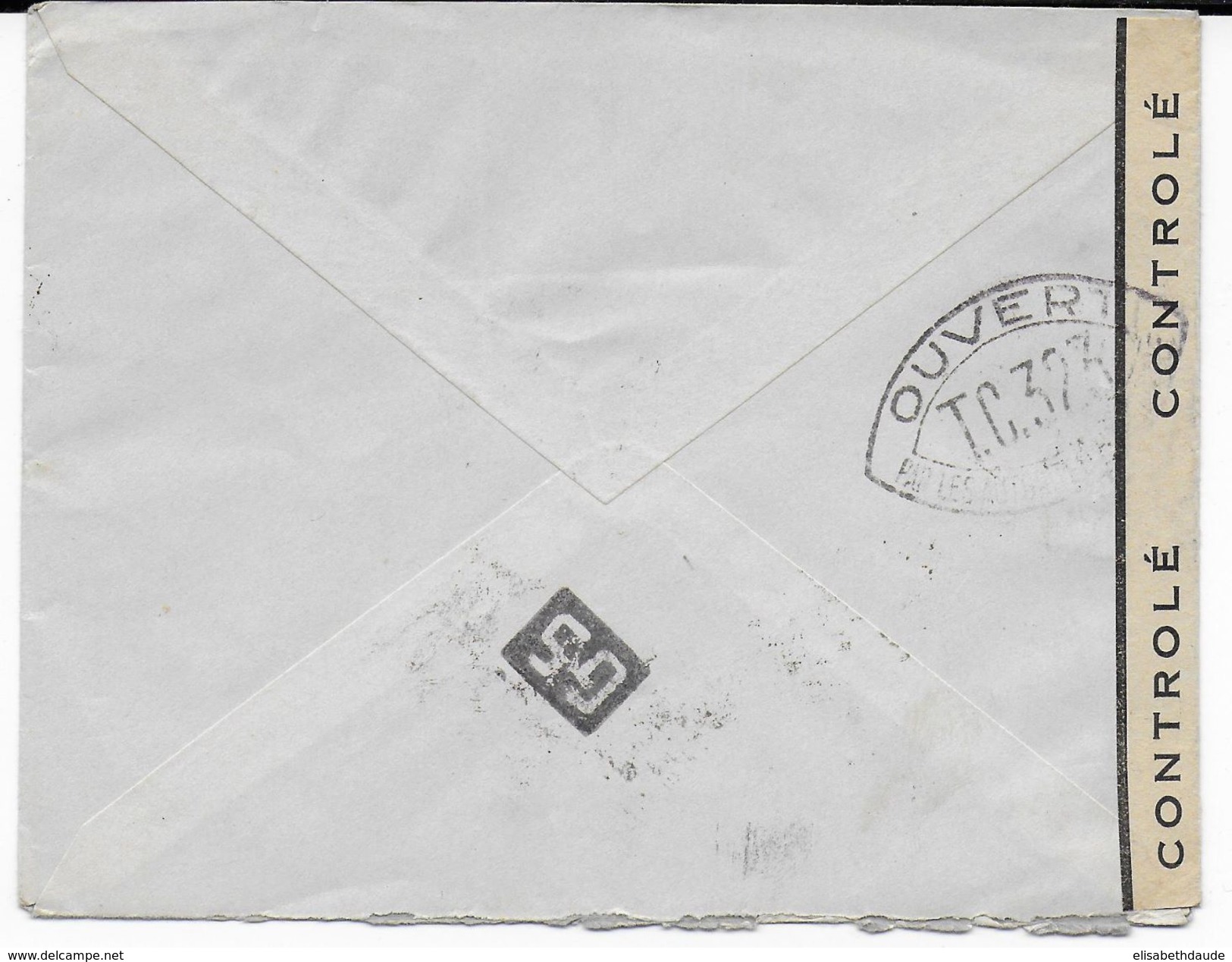 ALGERIE - 1941 - BLOC De 4 Sur ENVELOPPE De MILA (CONSTANTINE) Avec CENSURE => MARSEILLE - Lettres & Documents