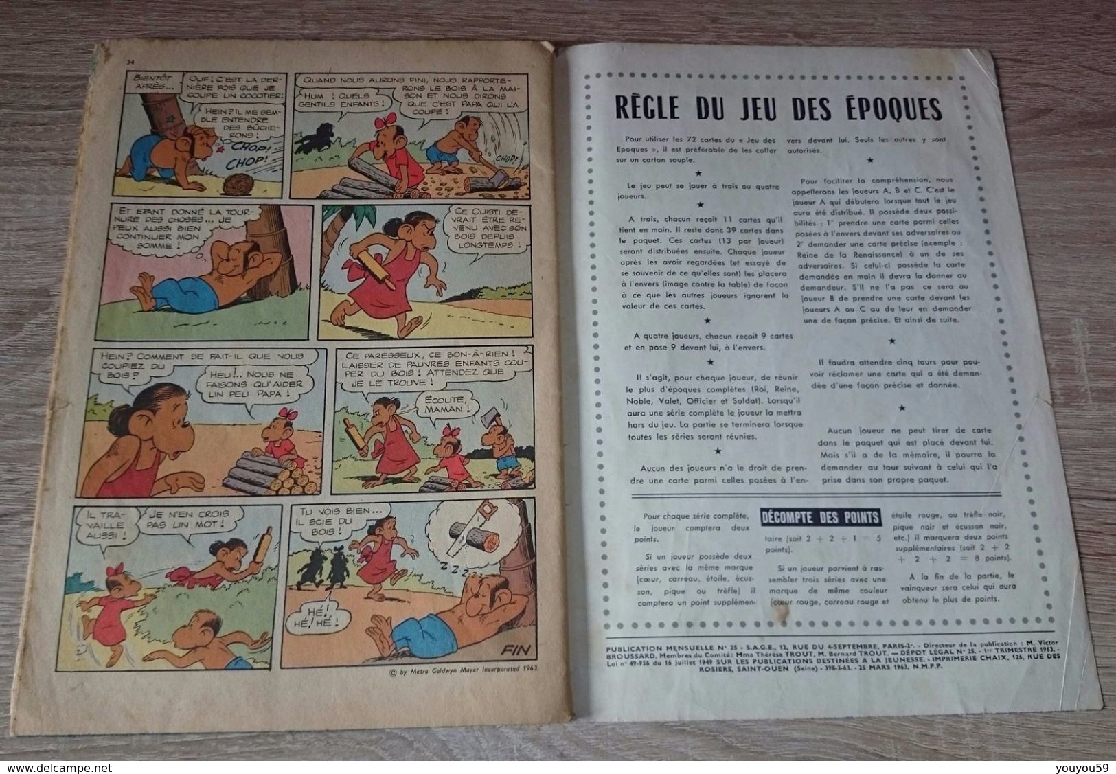 REVUE BD BANDE DESSINEE MENSUEL FANTAISIES DE TOM & JERRY N°25 1963 S.A.G.E - A Suivre