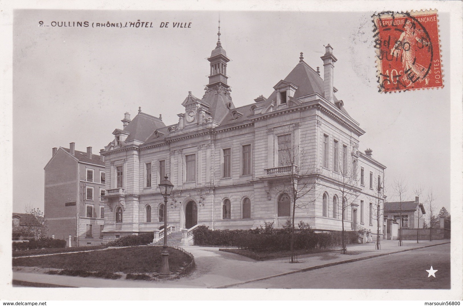 CPA N°9 Dept 69 OULLINS Hôtel De Ville - Oullins