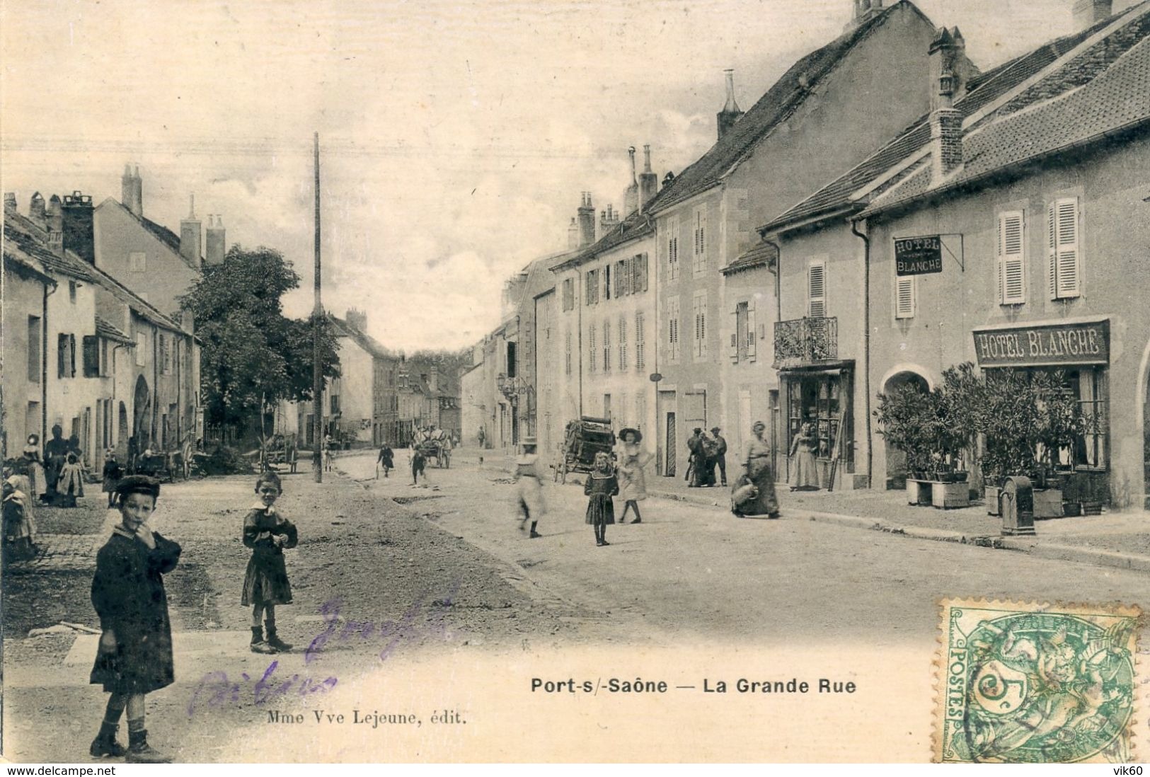 70  PORT SUR SAONE   LA GRANDE RUE ANIMEE - Autres & Non Classés