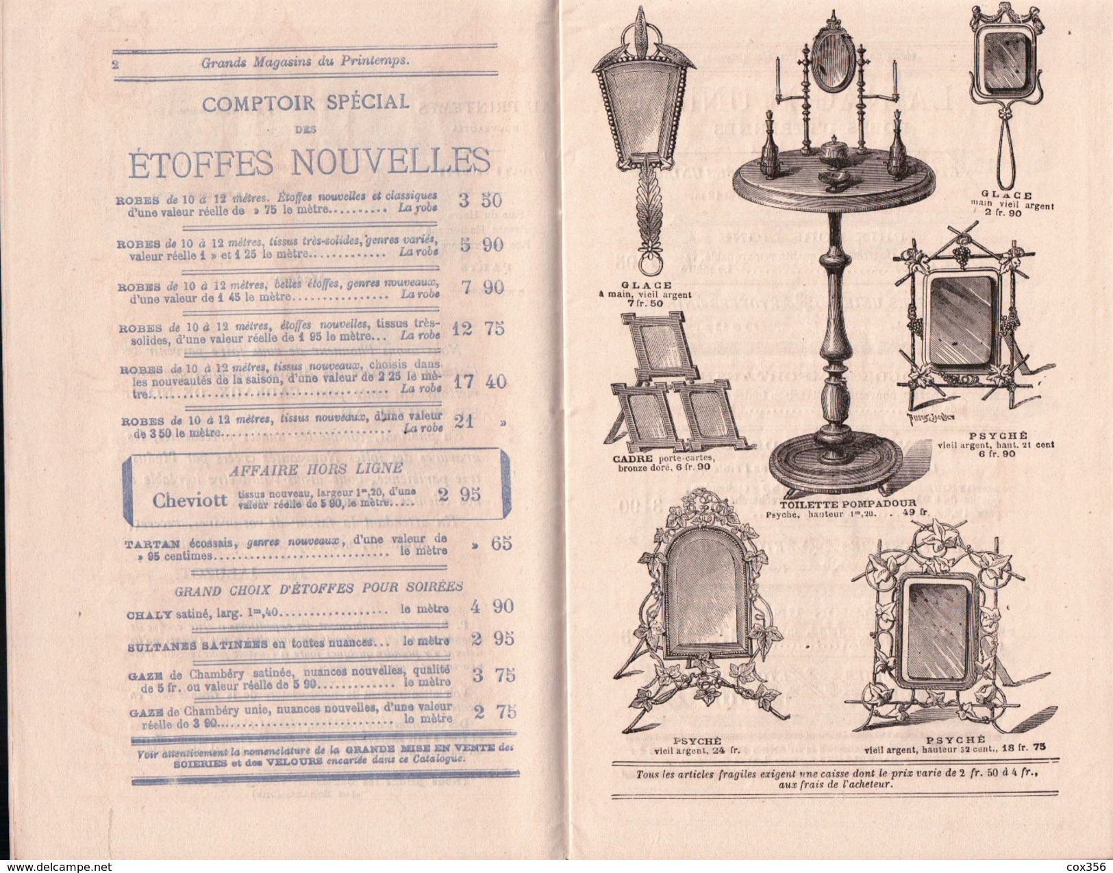 CATALOGUE ILLUSTRE Des GRANDS MAGASINS Du PRINTEMPS à PARIS Pour Les ÉTRENNES 1875 , Mobiliers Mode Jouets Accessoires - Home Decoration