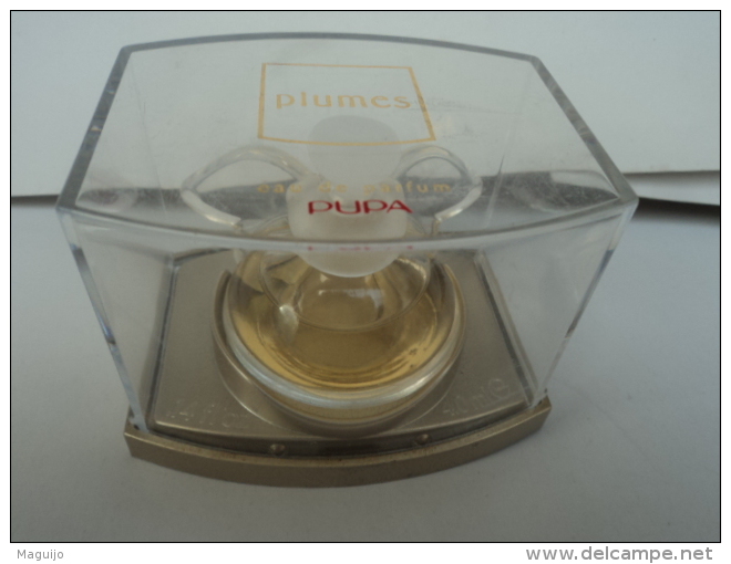 PUPA " PLUMES"    MINI  EDT  4ML  + BOITE  PLEXI   LIRE ET VOIR!! - Miniatures Womens' Fragrances (in Box)