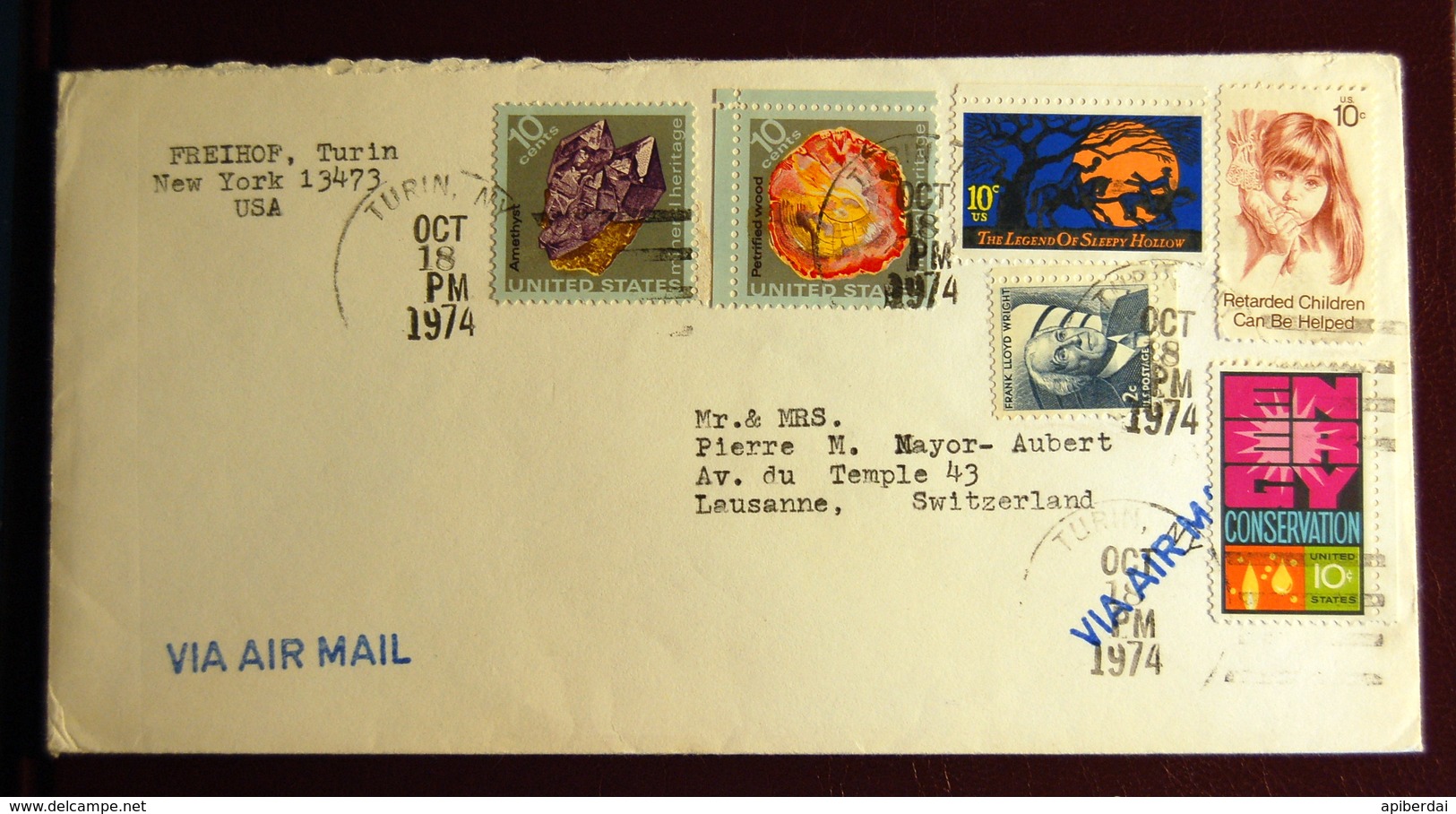 USA - Lettre 1974 - Briefe U. Dokumente