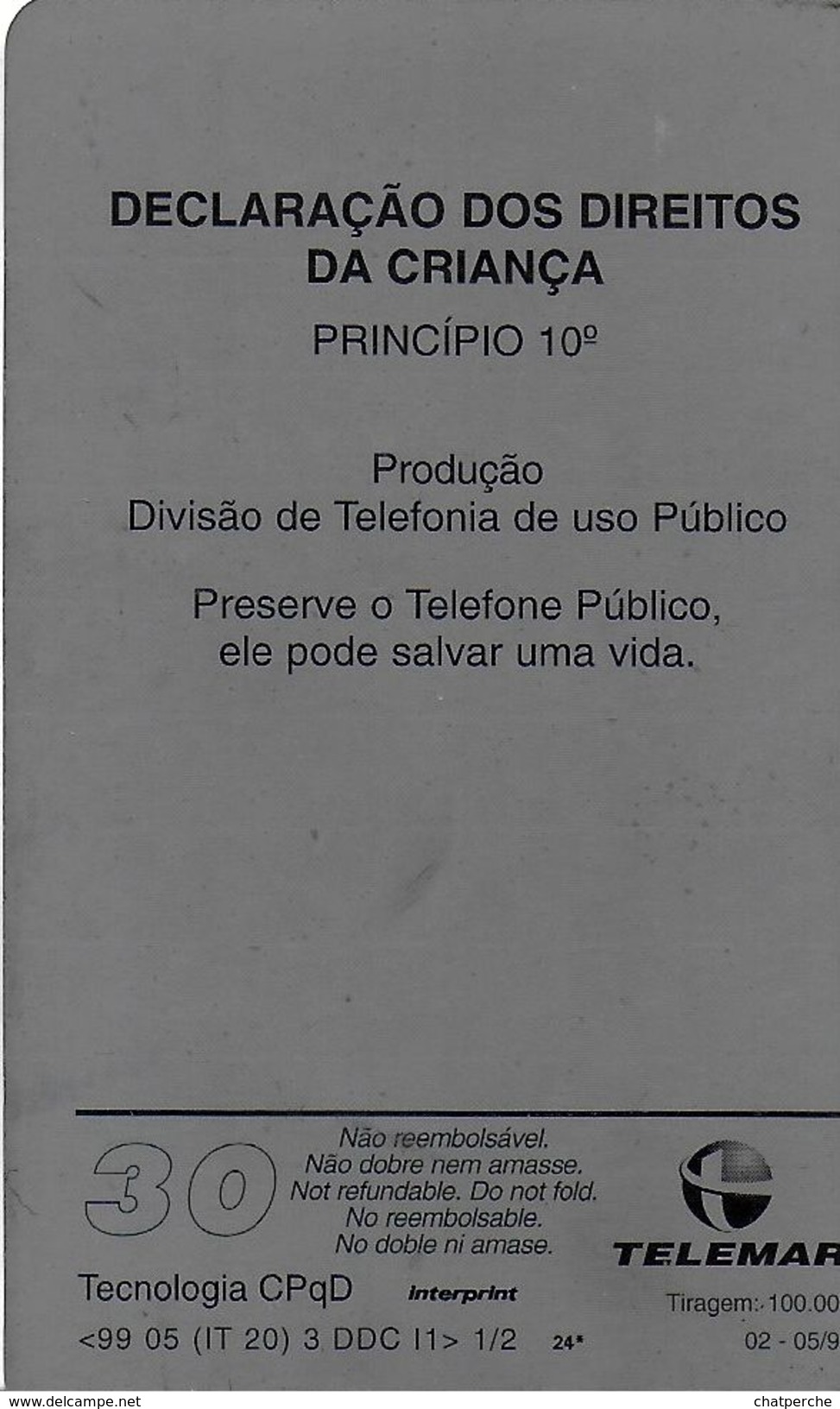 TÉLÉCARTE PHONECARD TARJETAS  BRÉSIL LUTTE CONTRE DISCRIMINATION RACE RELIGION - Brasilien