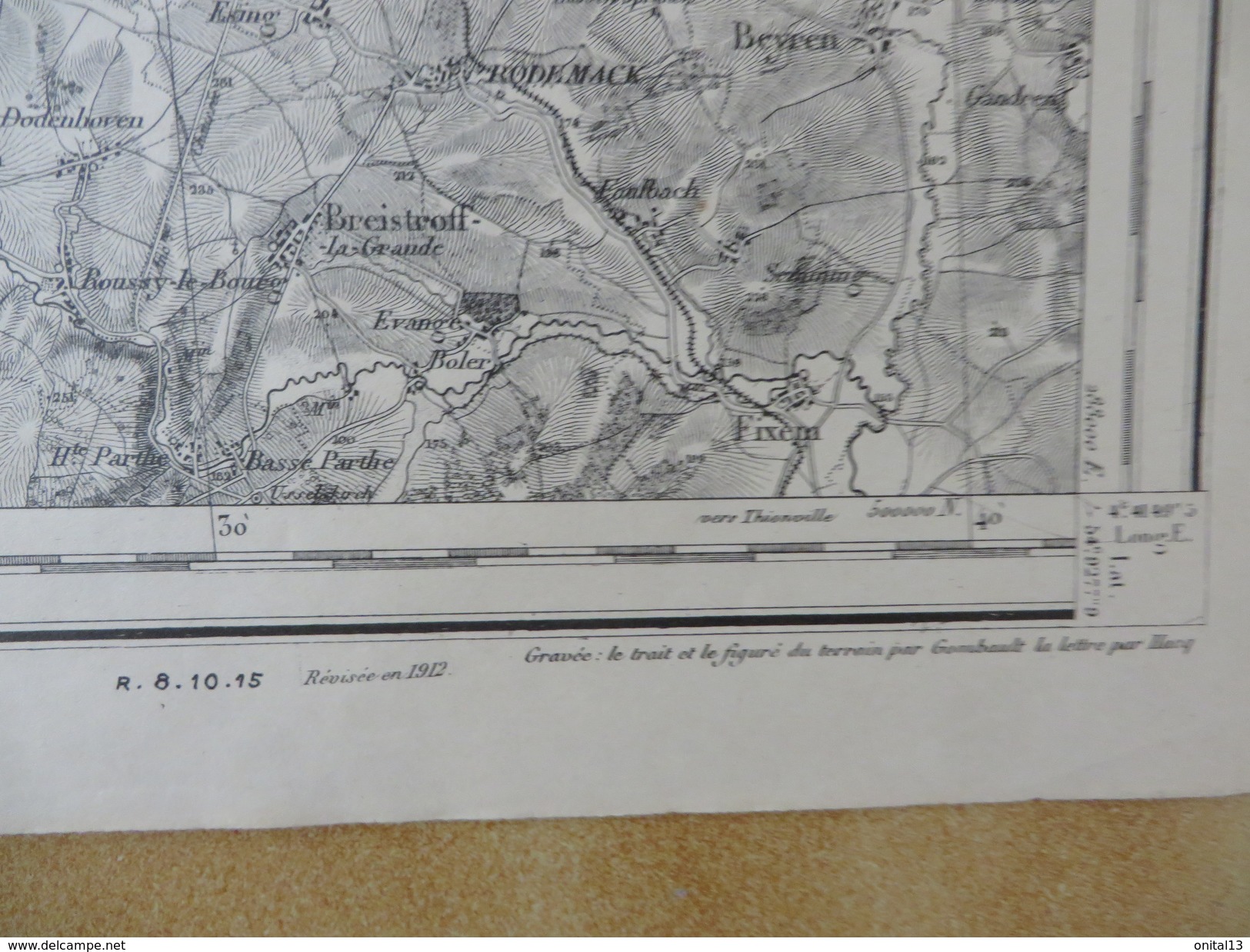 CARTE  ETAT MAJOR 25 LONGWY     REVISEE EN 1912 - Cartes Topographiques