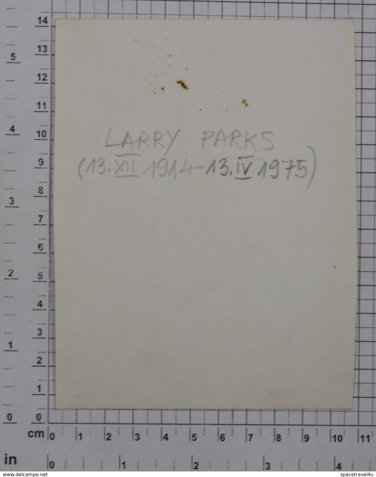 LARRY PARKS - Vintage PHOTO Autograph REPRINT (AT-72) - Other & Unclassified
