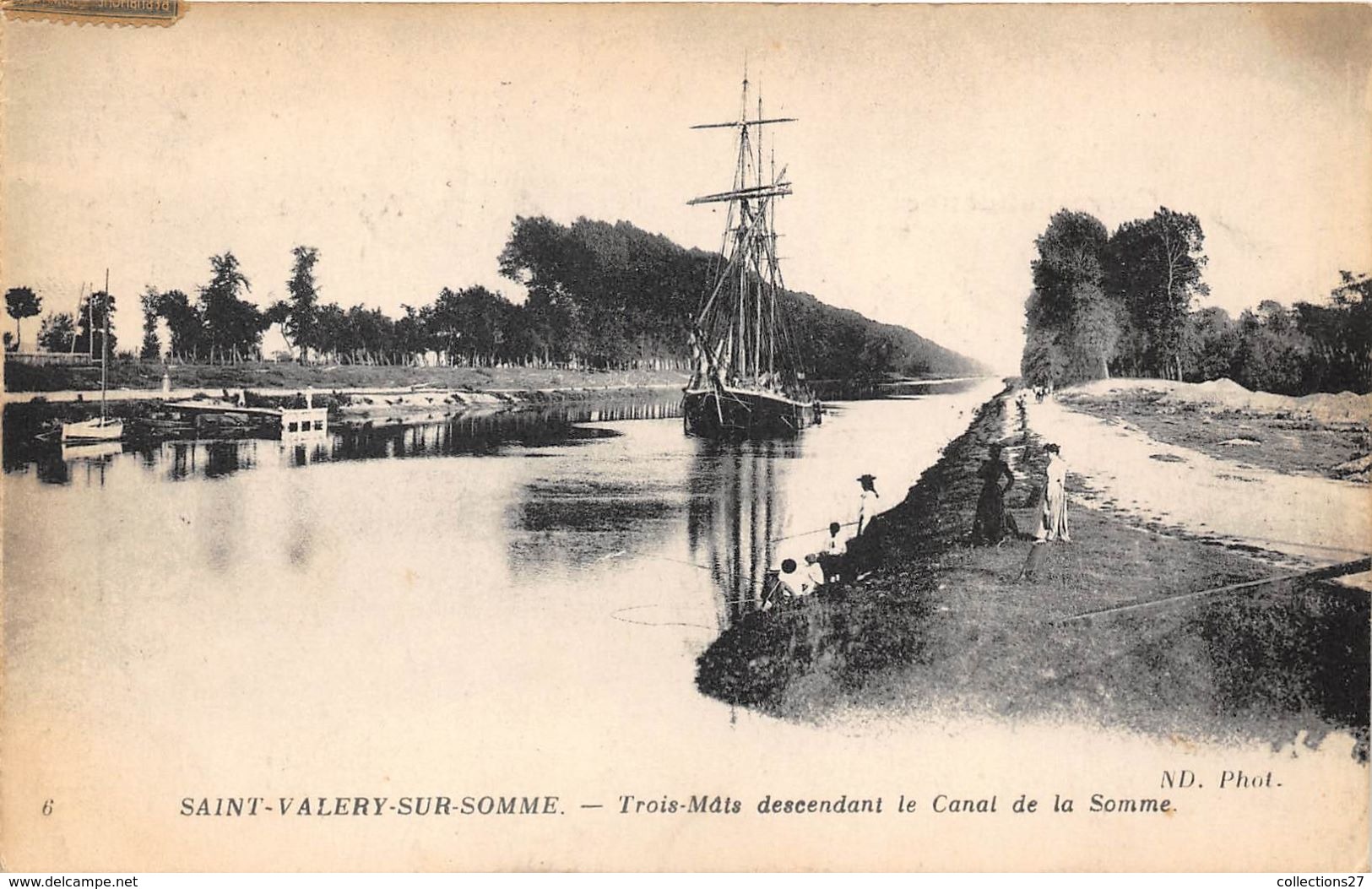 80-SAINT-VALERY-SUR-SOMME- TROIS-MÂTS DESCENDANT LE CANAL DE LA SOMME - Saint Valery Sur Somme