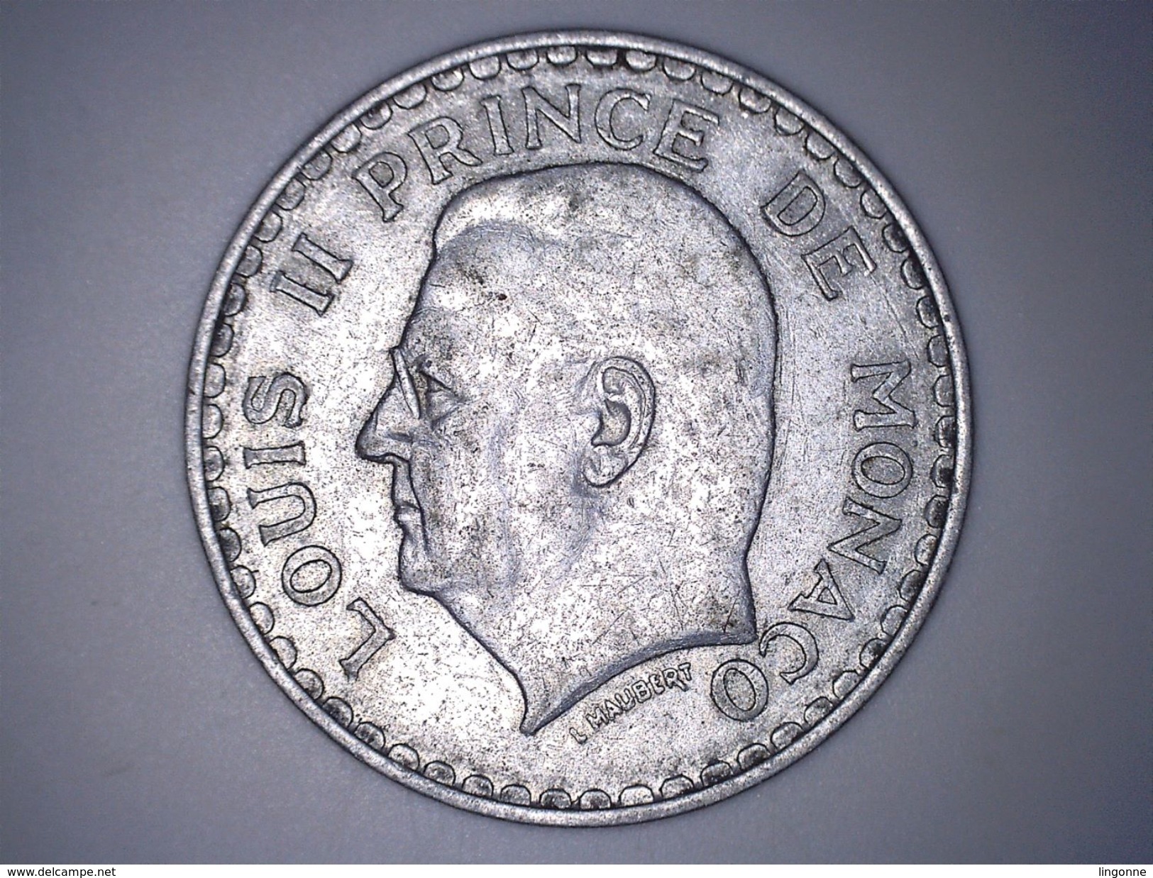 5 FRANCS 1945 - ALUMINIUM - LOUIS II - 1922-1949 Louis II