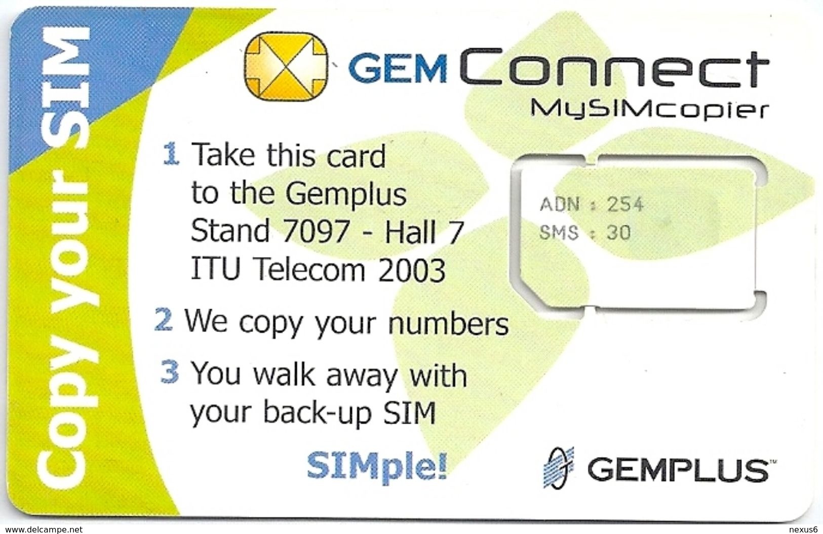 Switzerland - ITU Telecom 2003 Geneva GSM Presentation Card, Mint - Suiza