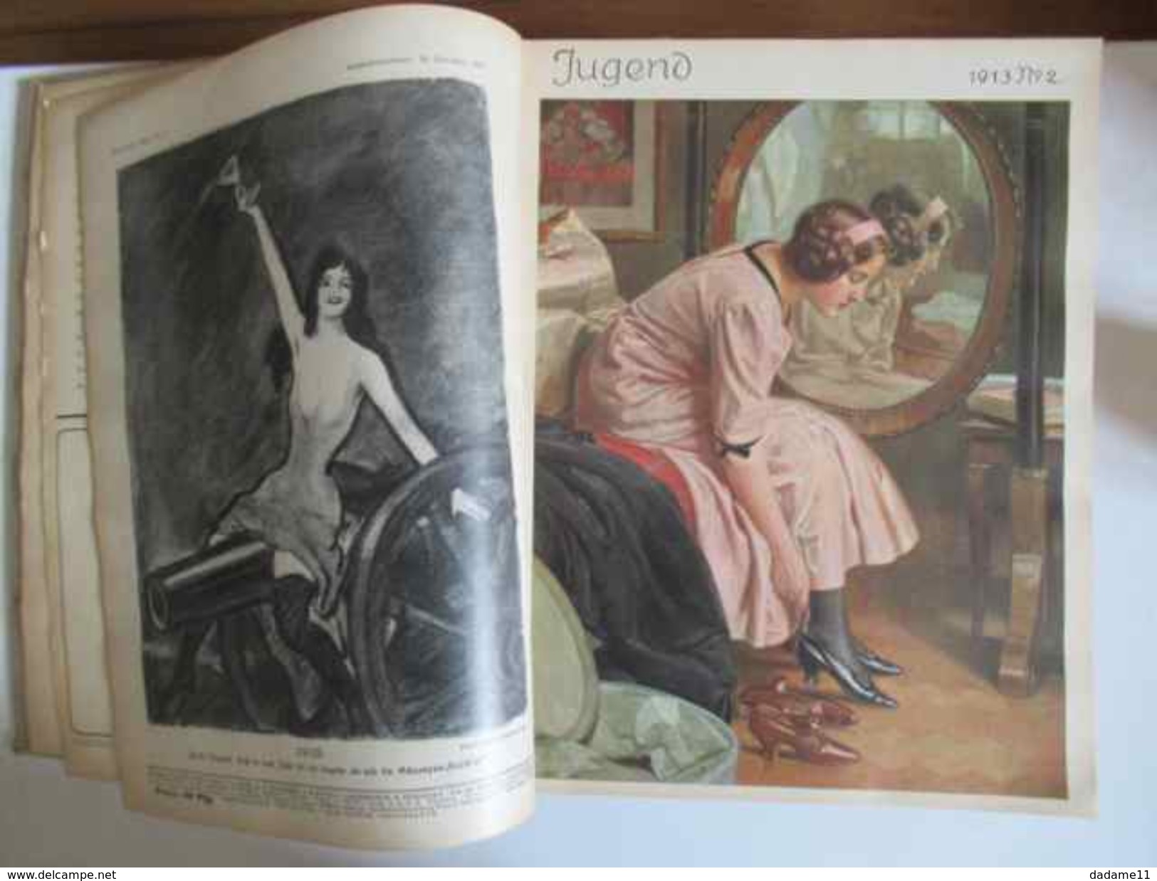 Rare volume  des journaux Jugend de l'année 1913 du n°1 au 27 Art Nouveau