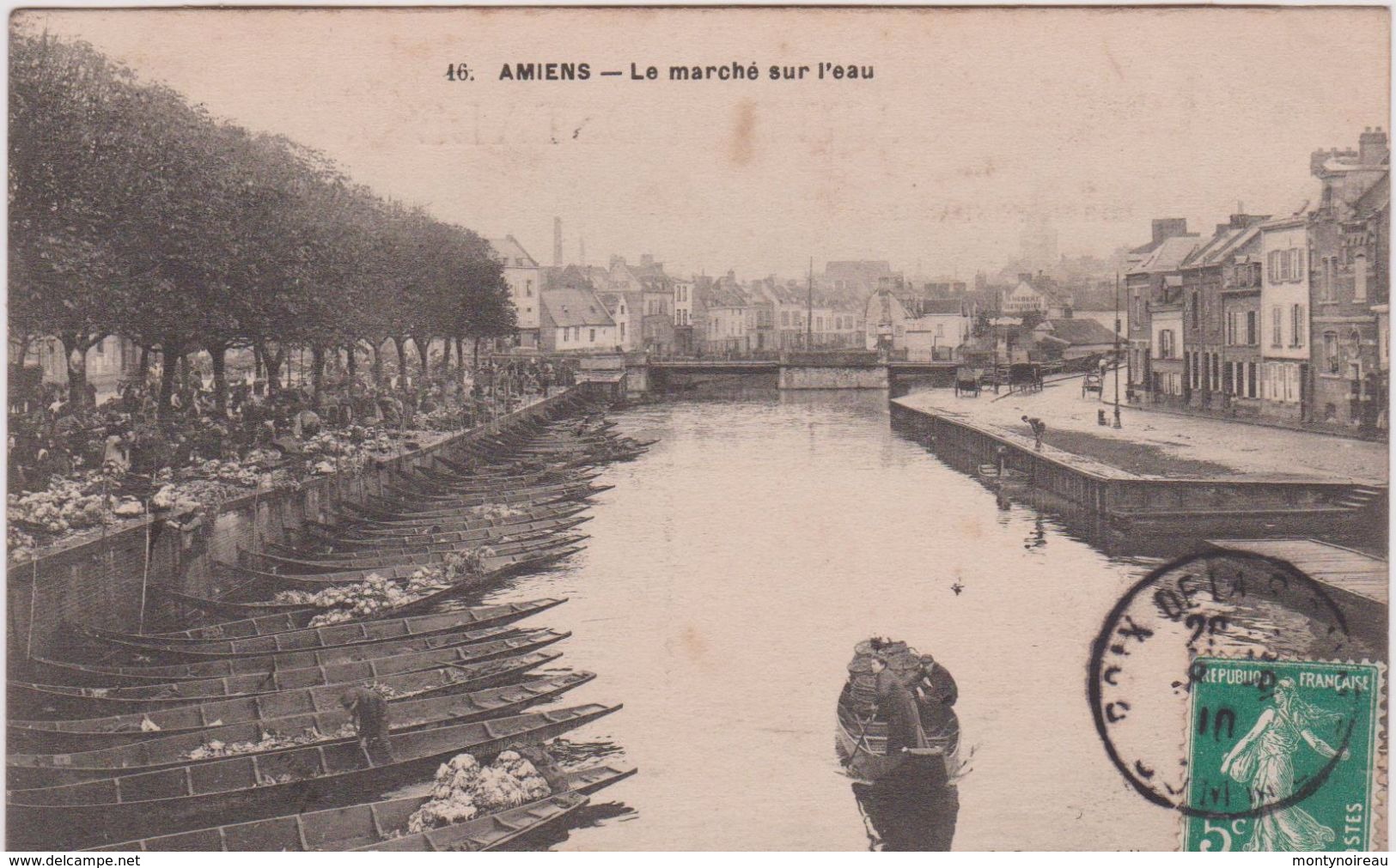 Somme : AMIENS : Le  Marché   Sur  L Eau - Amiens