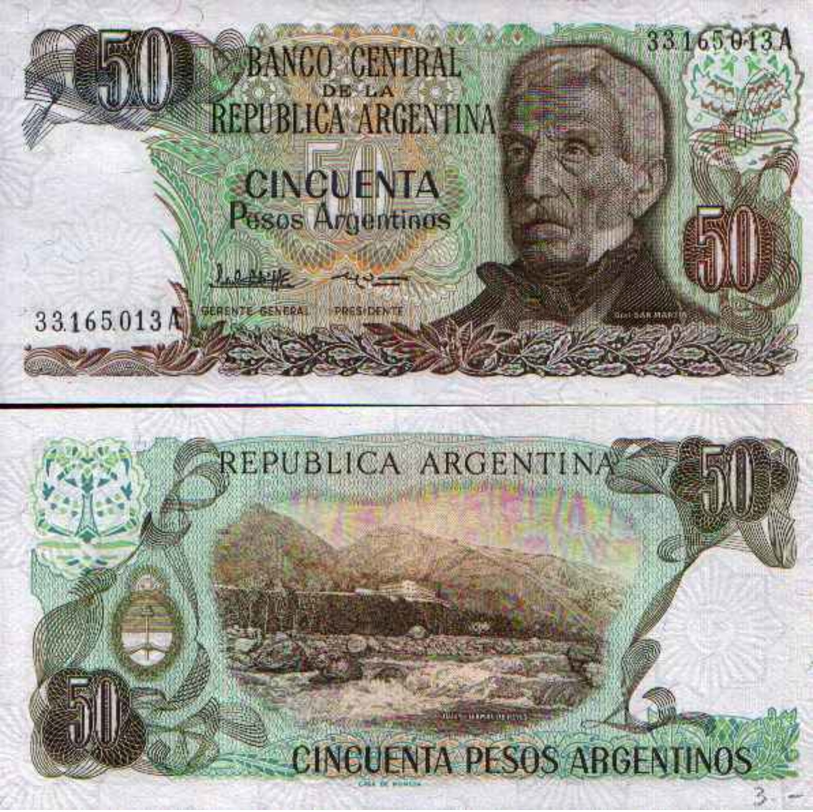 Argentine - Argentina 50 PESOS ARGENTINOS Pick 314 NEUF - Argentina