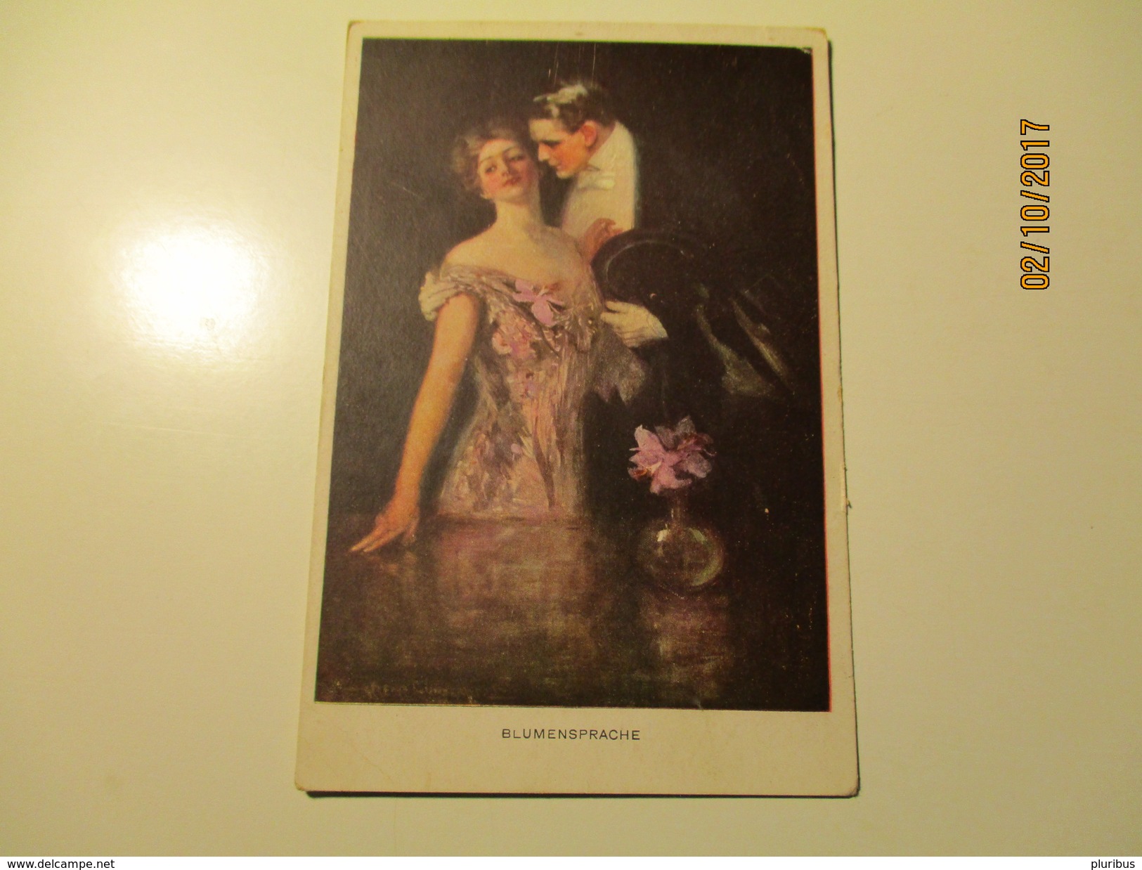 BLUMENSPRACHE , FEMME WOMAN , UNDERWOOD   , OLD POSTCARD , 0 - Underwood, Clarence F.