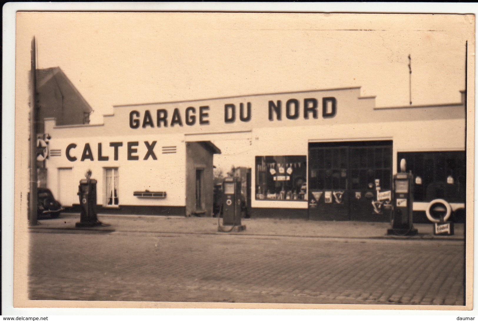 GARAGE DU NORD , CALTEX, Carte Photo - Autres & Non Classés