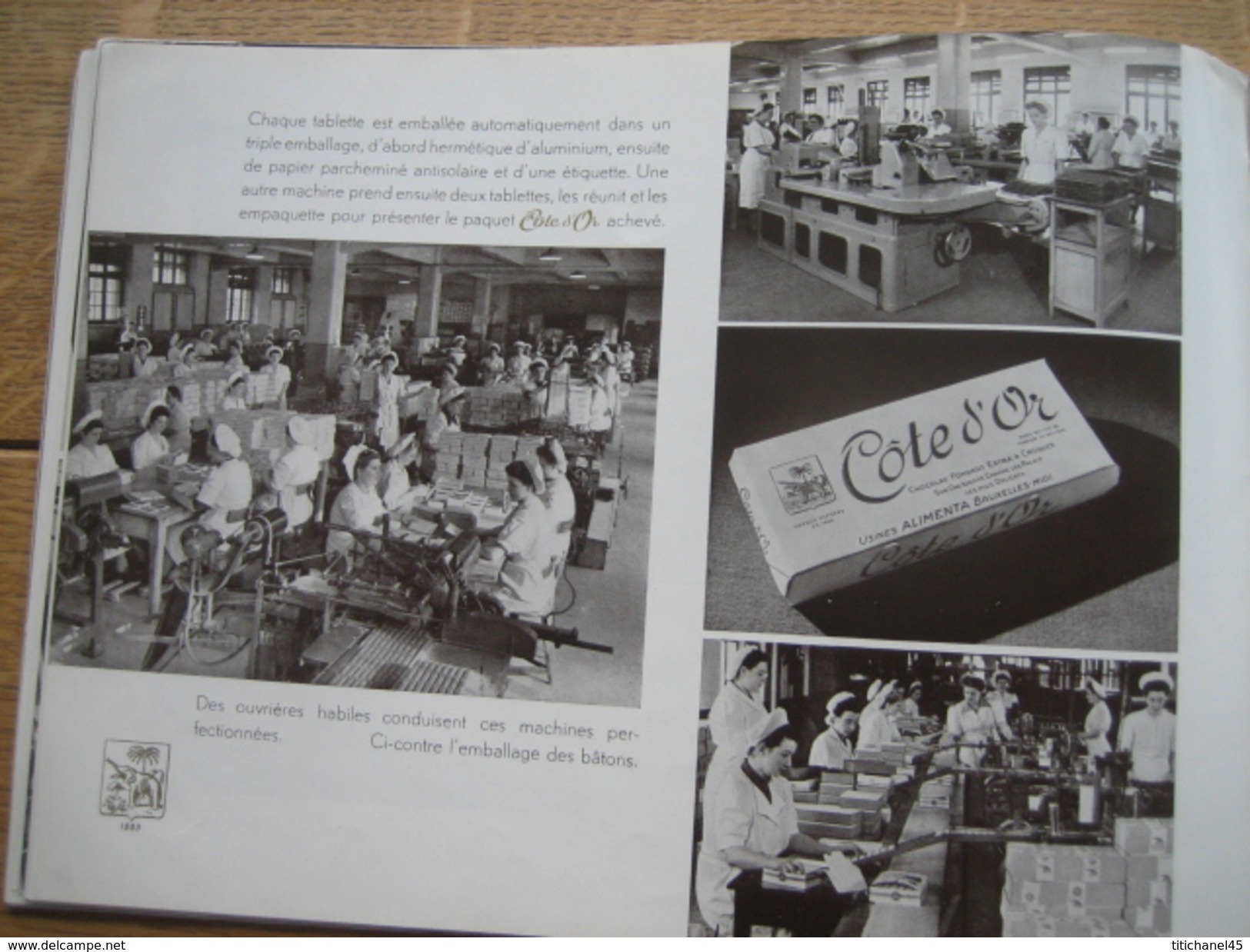 Catalogue publicitaire de 1960 LE BON CHOCOLAT COTE D'OR - Nombreuses photos sur la fabrication du chocolat - 40 pages