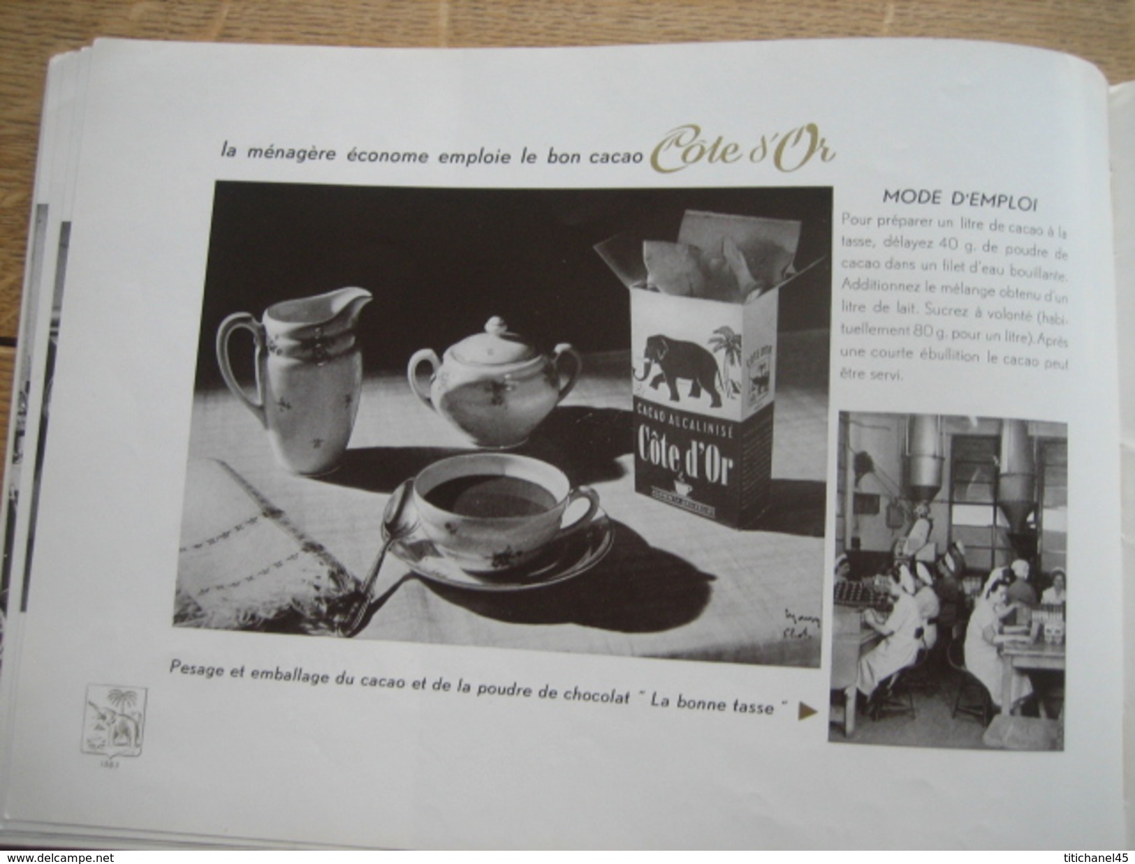 Catalogue publicitaire de 1960 LE BON CHOCOLAT COTE D'OR - Nombreuses photos sur la fabrication du chocolat - 40 pages