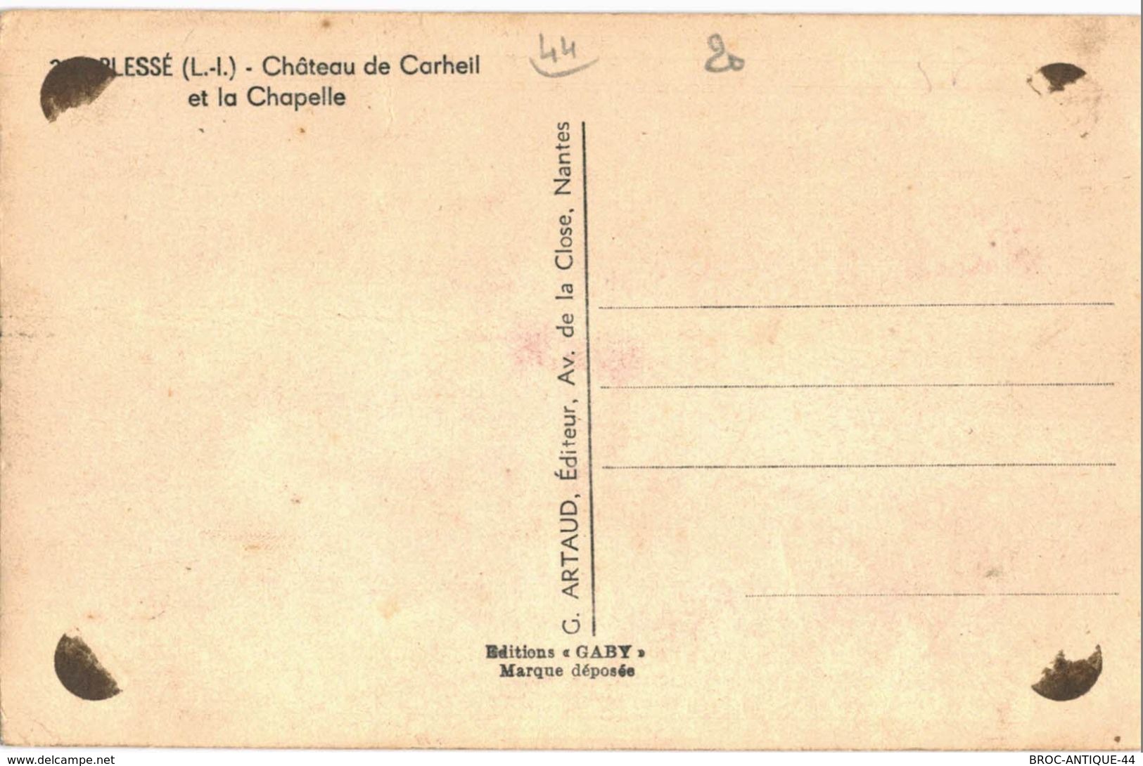 CPA N°10130 - PLESSE - CHATEAU DE CARHEIL ET LA CHAPELLE - Sonstige & Ohne Zuordnung