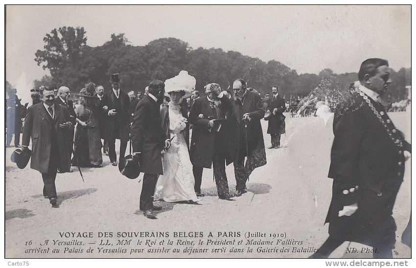Evènements - Réception Roi Reine Belgique Paris - Président Fallières - Militaire - Histoire - Versailles - Réceptions